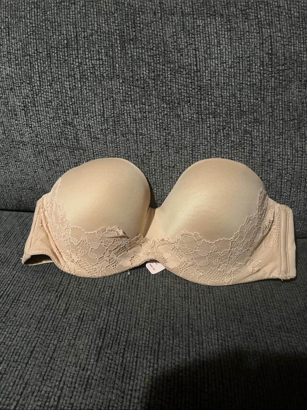 Victoria secret nude strapless bra size 34C